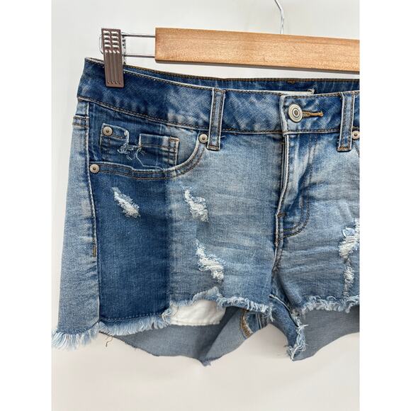 Dex Tuxedo Blue Mid Rise Slim Classic Shorts Stretch Cut Off Womens Size 27 - Picture 4 of 7
